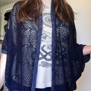 Knox Rose Blue Shrug Sweater